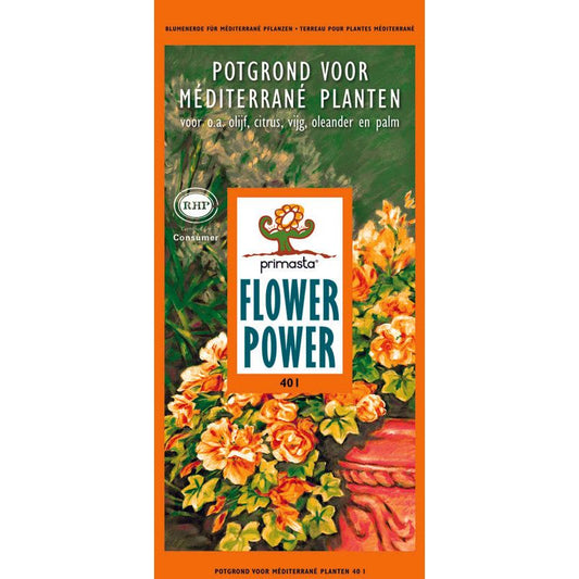 Flower Power Mediterranean potting soil 40 lt