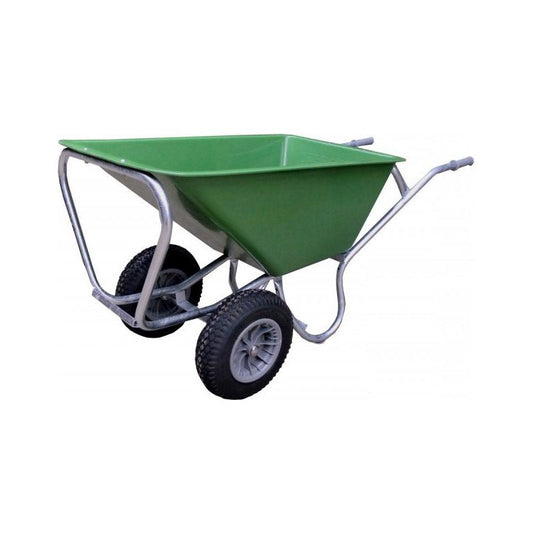 Stable wheelbarrow PRO 2 anti-puncture w 160 lt green plastic