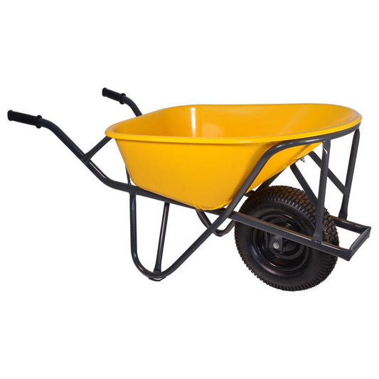 Wheelbarrow paver 100 lt yellow plastic