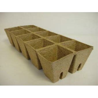 Peat tray with 10 compartments (5x5 cm)